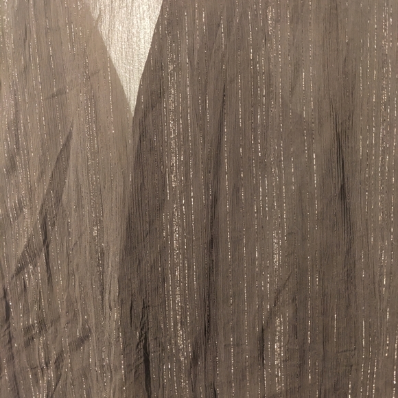 Ladies Blouse Sheer Sparkle Ruffle Buttons Long Sleeve - Picture 3 of 6